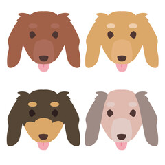 シンプルなダックスフンド顔