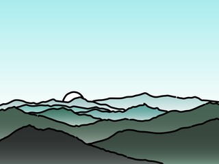 背景　山
