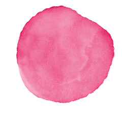 Red Pink Watercolor Circle Decor