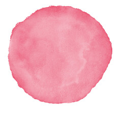 Red Pink Watercolor Circle Decor