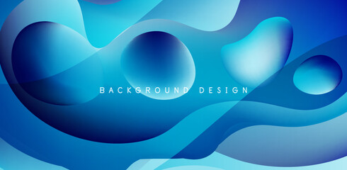 Abstract background fluid bubbles and wave elements. Template for covers, templates, flyers, placards, brochures, banners