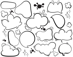 Set of speech bubbles