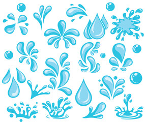 Dripping water set vector