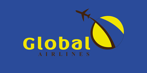 Fototapeta na wymiar Global Airlines Logo Design