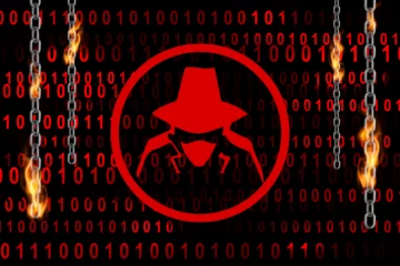 Foto op Canvas Hacker symbol with digital binary code, chain of fire. Threat actor, APT, advanced persistent threat, ransomware, malware, ddos, cyber incident cybersecurity vulnerability malicious attack concept © Jaiz Anuar
