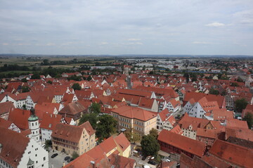 Obraz premium Panorama view of the old town in Nördlingen, Germany