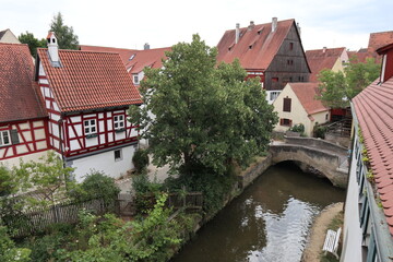 Fototapeta na wymiar Old town in Nördlingen, Germany