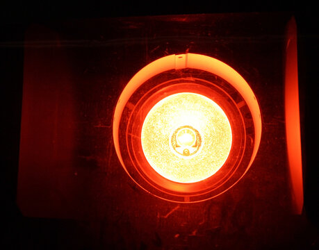 Red filter over light box 