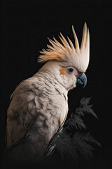 Obraz premium moluccan, parrot, dark, ai