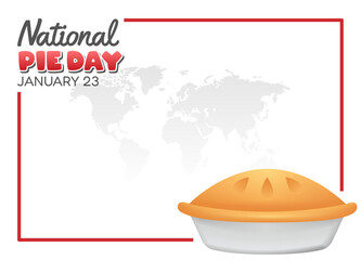 vector graphic of national pie day good for national pie day celebration. flat design. flyer design.flat illustration.