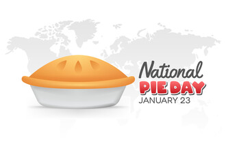 vector graphic of national pie day good for national pie day celebration. flat design. flyer design.flat illustration.