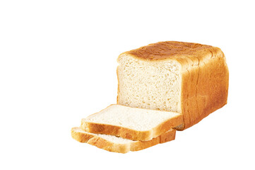 Toast bread isolated on a white background.