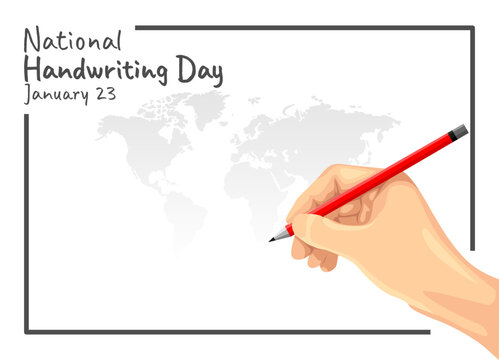 Vector Graphic Of National Handwriting Day Good For National Handwriting Day Celebration. Flat Design. Flyer Design.flat Illustration.