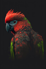 parrot, dark, ai