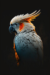 Obraz premium parrot, dark, ai