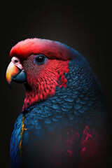 Rosella, parrot, dark, AI