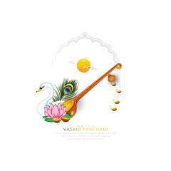 Happy Vasant Panchami Background.vector illustration