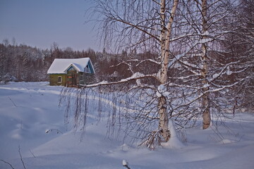 Early morning in the vicinity of the camp site on the banks of the river Pinega.