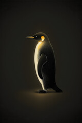 penguin, bird, dark, ai