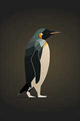Fototapeta premium penguin, bird, dark, ai