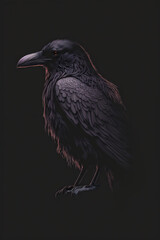 raven, bird, dark, ai