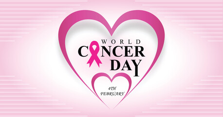 Elegant world cancer day design 
