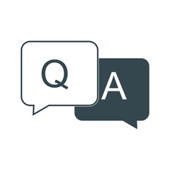 Fototapeta premium Question answer icon for web