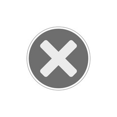 Obraz premium plus minus icon, Close icon, with frame for web