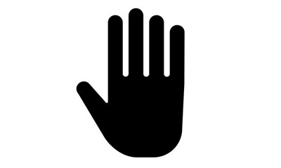 hand with black silhouette of hand