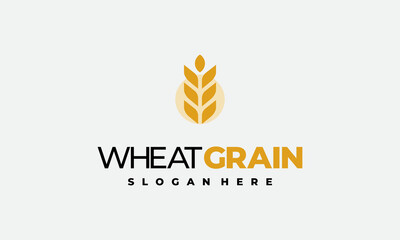 Simple Grain wheat logo concept, Agriculture wheat Logo Template vector icon