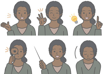 解説する中年の黒人女性