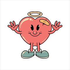 happy  heart cartoon vector design