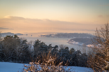 sunrise over the river