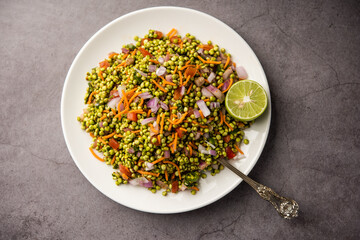 Hurda Ponkh Bhel made using Tender Jowar is a traditional savory snack from india