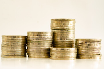 Coin on white background.
