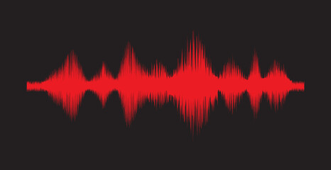 heat wave form isolated on black