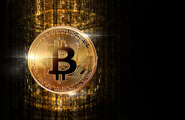 bitcoin mining concept, gold mining