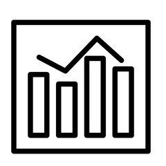 bar chart line icon