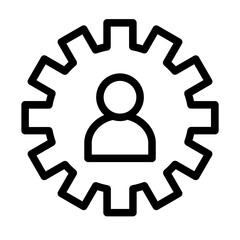 gear setting line icon