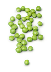Fresh appetizing pea with green leaf