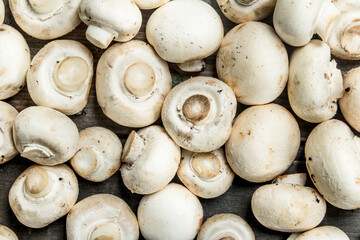 Ripe fresh mushrooms.