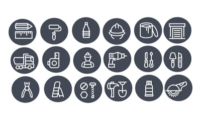 Home Tools Icons vector design