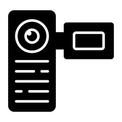 Beautiful icon of handycam, camcorder vector for premium use