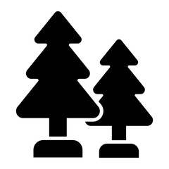 Vector icon of trees in modern and trendy style