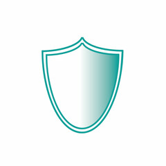 shield icon , security symbol, logo, template for your design,  illustration isolated on white background