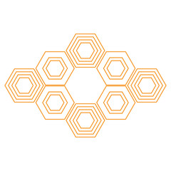 modern geometric hexagonal shape design
