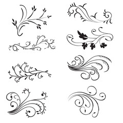 black and white frame vector set illustration