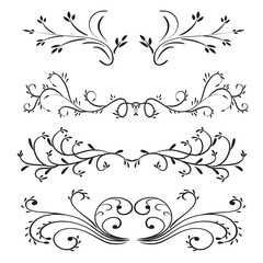 black and white frame vector set illustration