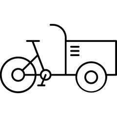 Fototapeta na wymiar Cargo bike Trendy Color Vector Icon which can easily modify or edit