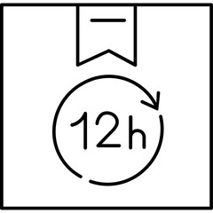 Delivery in 24 hours Trendy Color Vector Icon which can easily modify or edit

